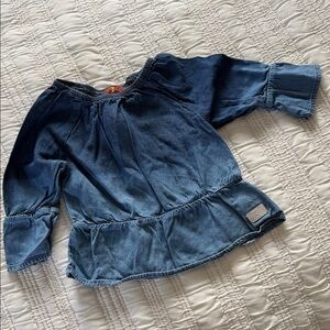 7 For All Mankind Blue Denim Top 2T